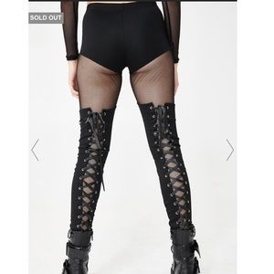 Widow lace up leggings immortal revolution corset